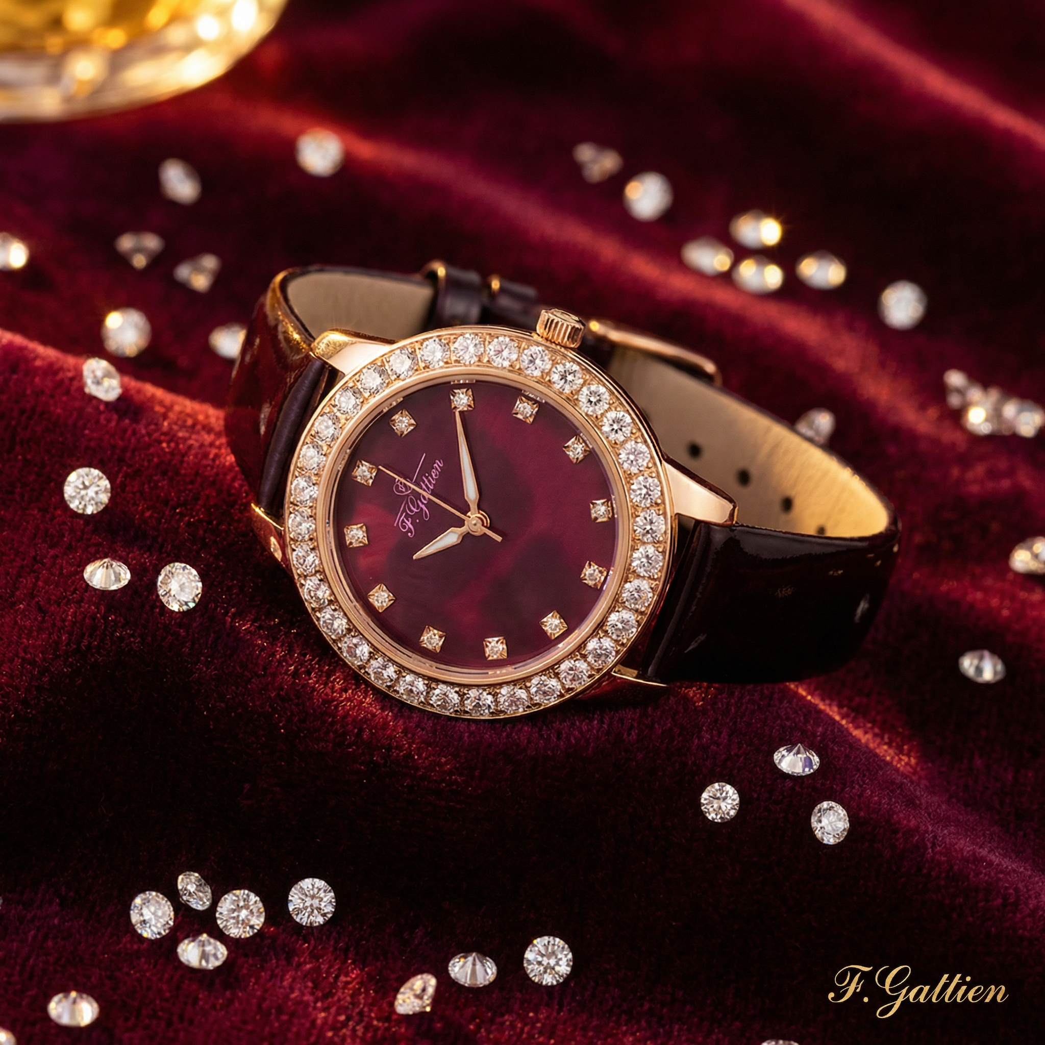 Люкс часы бургундский